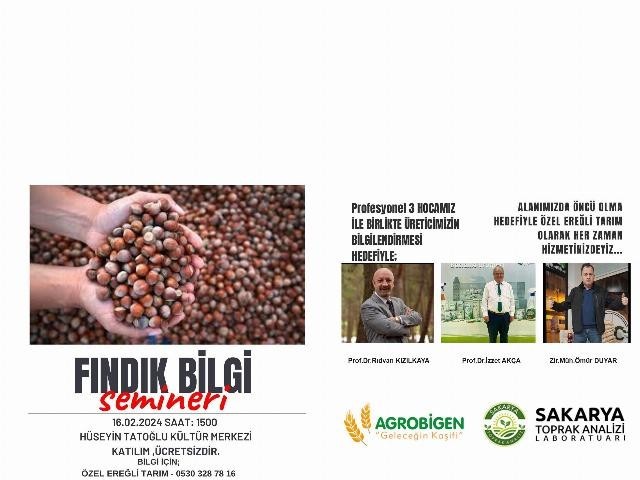 Karadeniz Ereğli’de Fındık Bilgi Seminerinde idik.